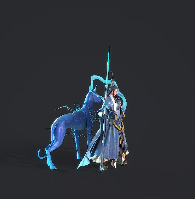 Yang Jian Low-poly 3D model_14