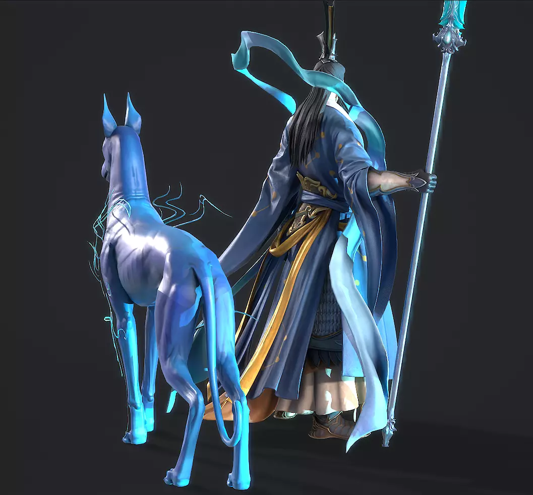 Yang Jian Low-poly 3D model_7