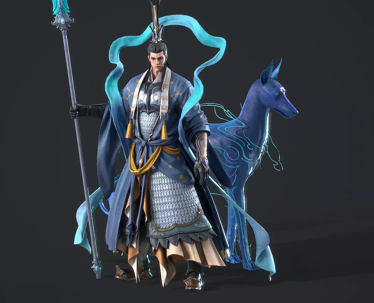 Yang Jian Low-poly 3D model_10