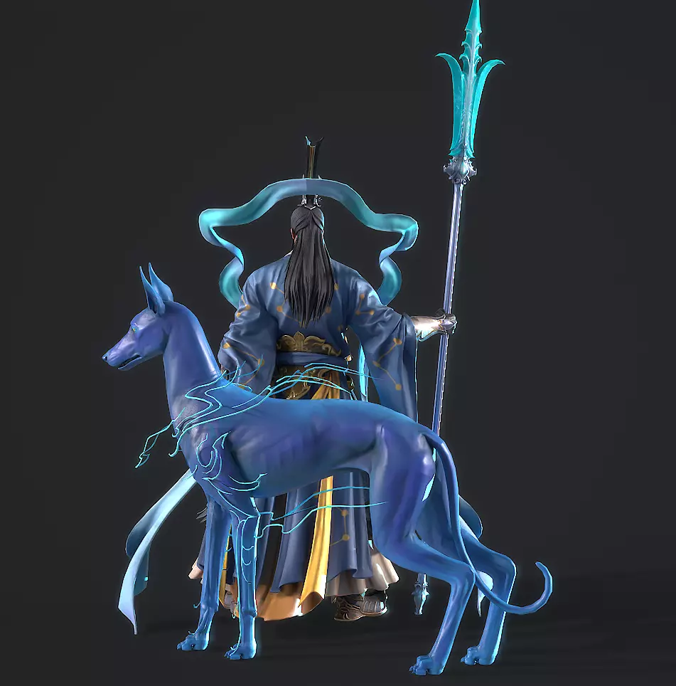 Yang Jian Low-poly 3D model_6