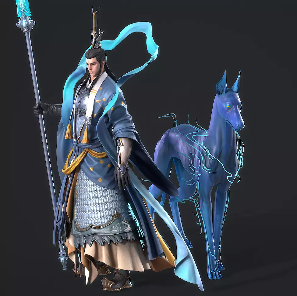Yang Jian Low-poly 3D model_3