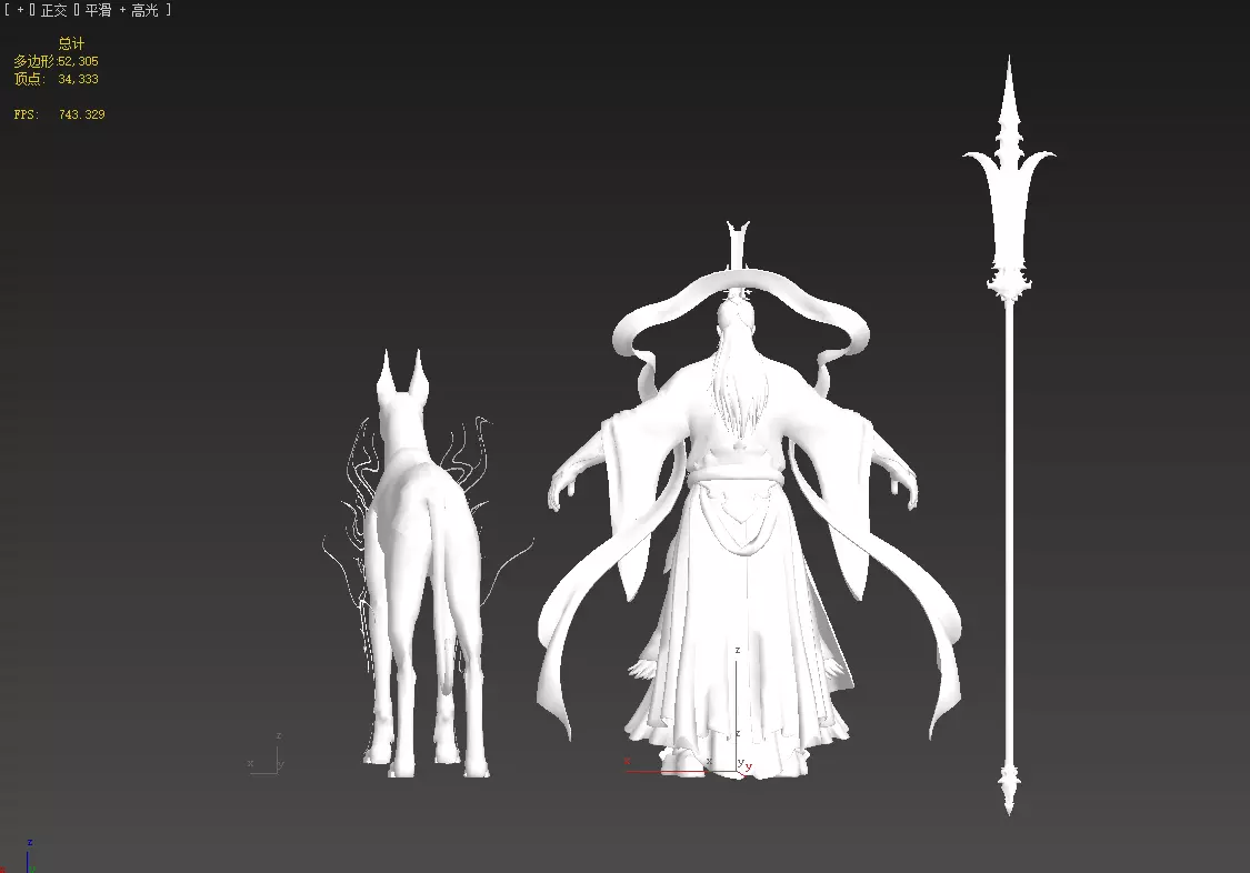 Yang Jian Low-poly 3D model_22