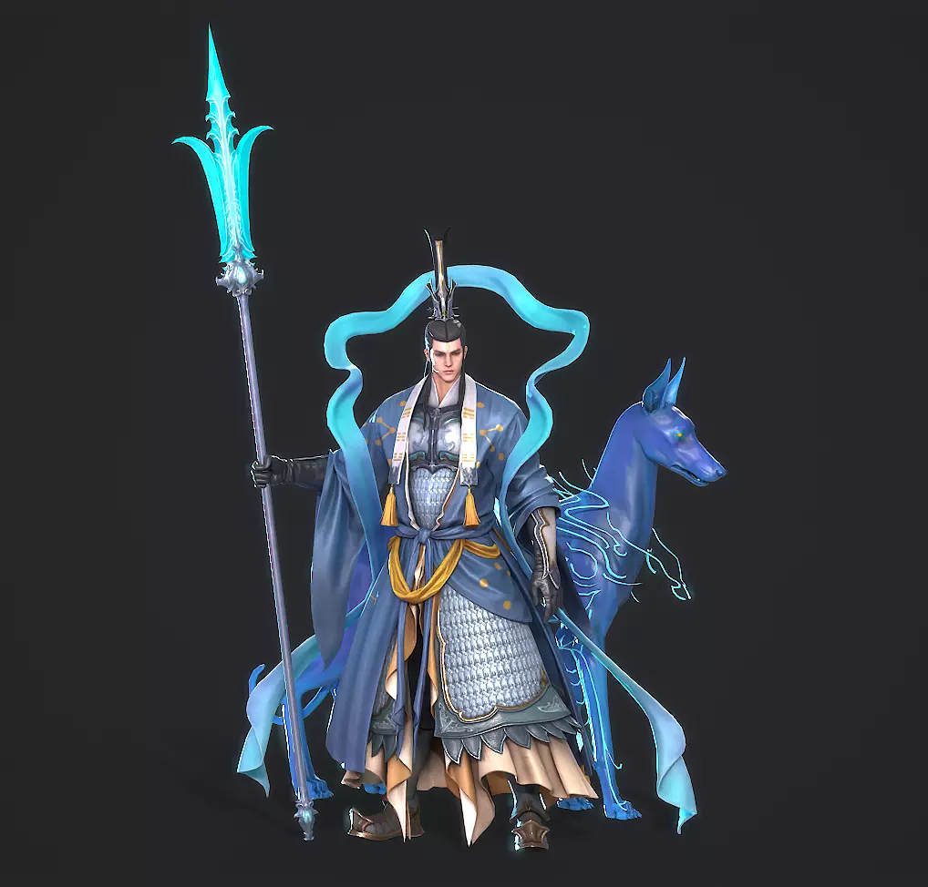 Yang Jian Low-poly 3D model_0