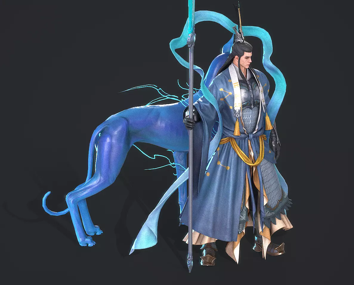 Yang Jian Low-poly 3D model_9