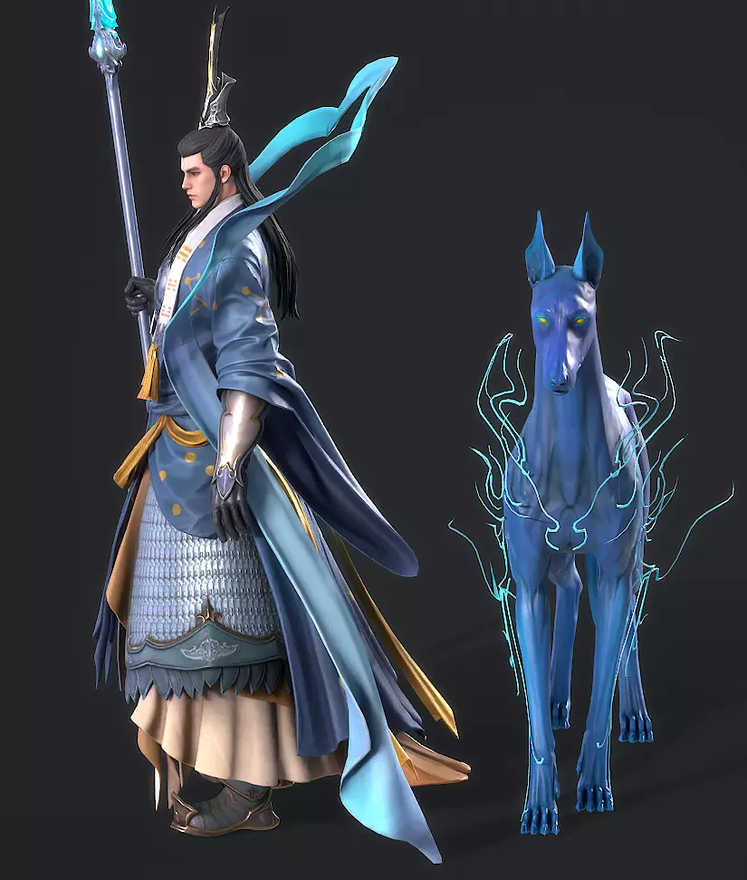 Yang Jian Low-poly 3D model_4