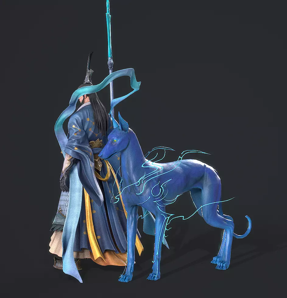 Yang Jian Low-poly 3D model_5