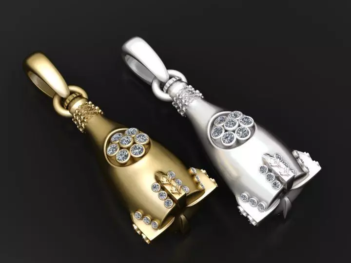 Bottle Pendant Design 3D print model_2