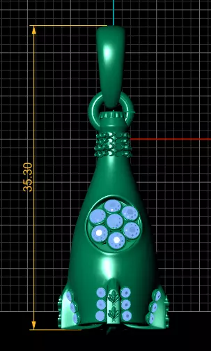 Bottle Pendant Design 3D print model_3