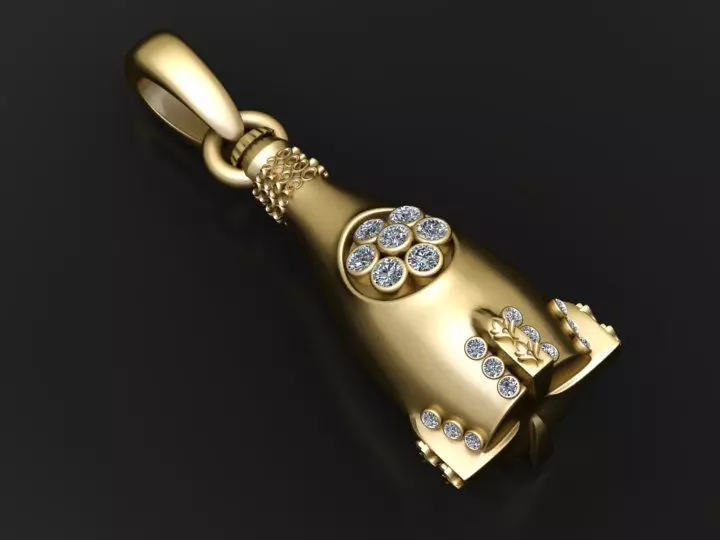 Bottle Pendant Design 3D print model_1