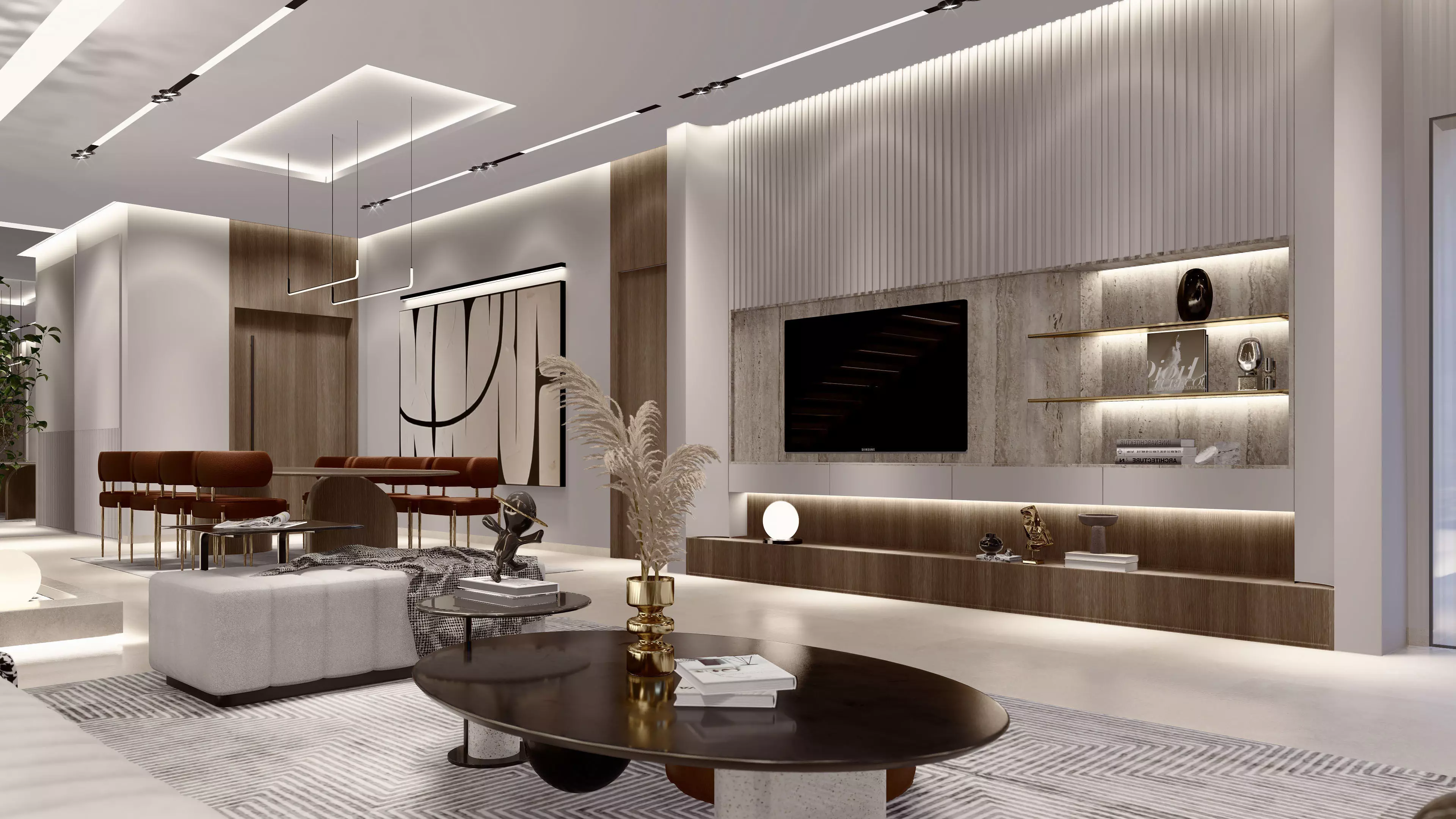 interior modern living room 3D model