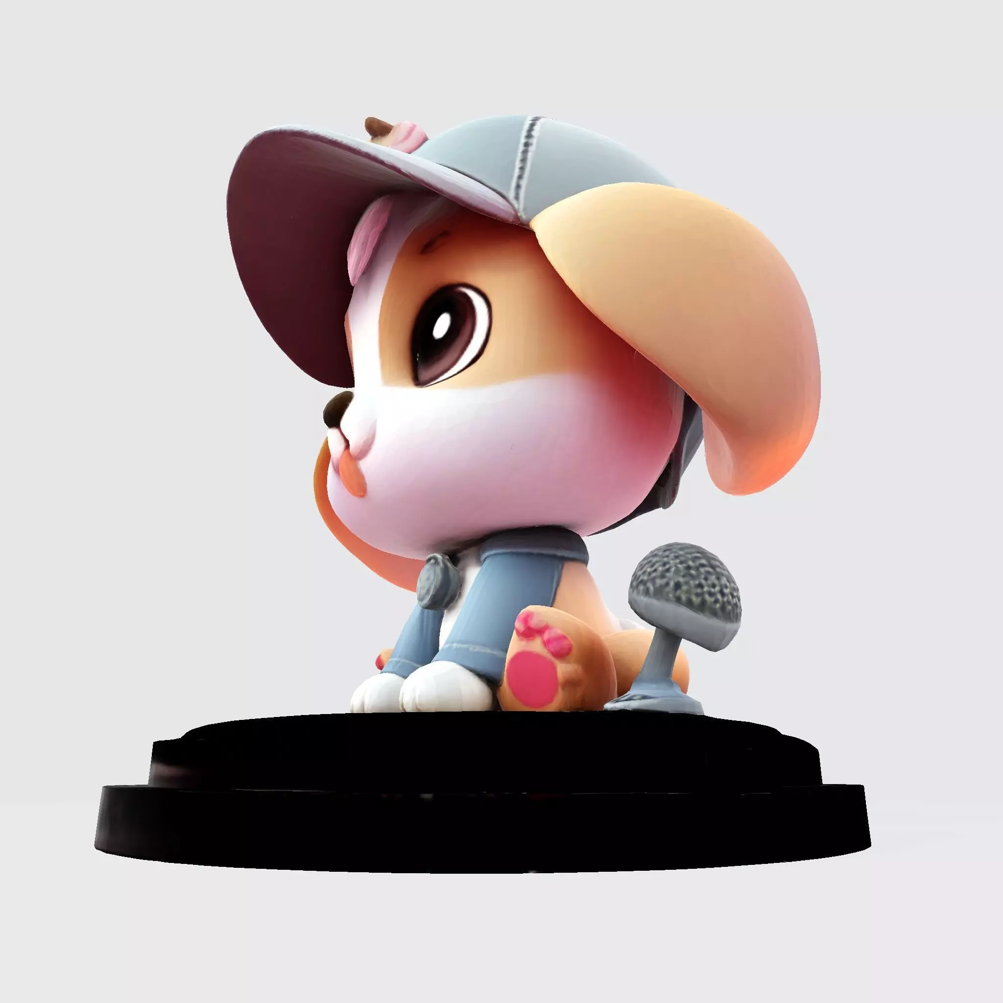 Cute Puppy Dog 3D Model Ready for 3D Printing 3D print model_5