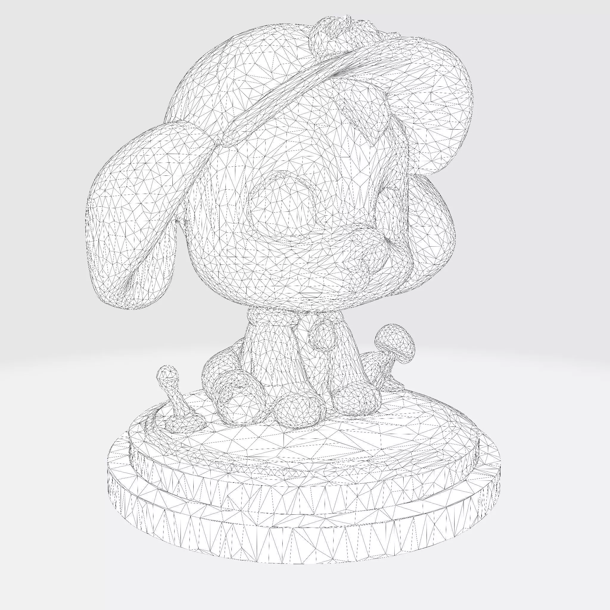 Cute Puppy Dog 3D Model Ready for 3D Printing 3D print model_10