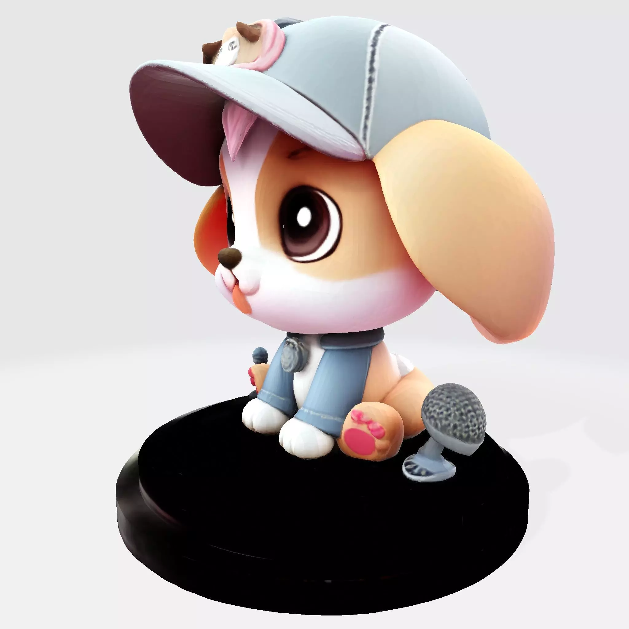 Cute Puppy Dog 3D Model Ready for 3D Printing 3D print model_2