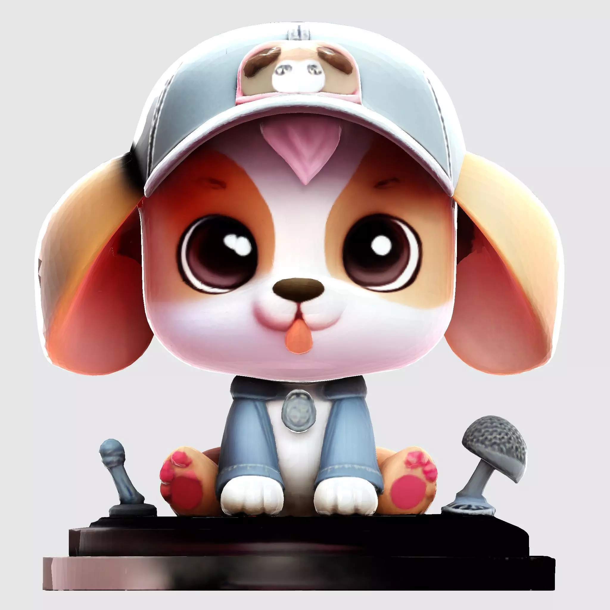 Cute Puppy Dog 3D Model Ready for 3D Printing 3D print model_6