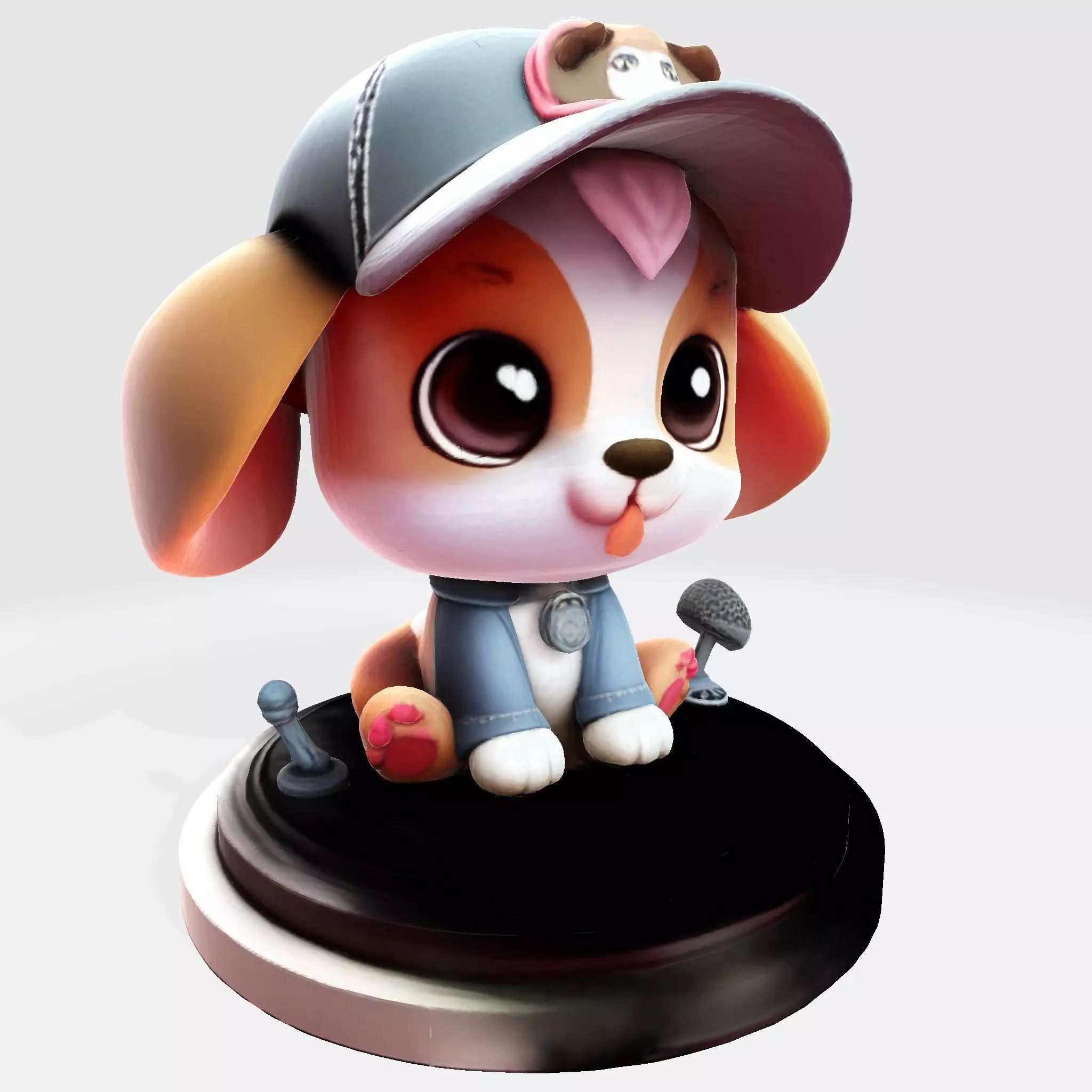 Cute Puppy Dog 3D Model Ready for 3D Printing 3D print model_1