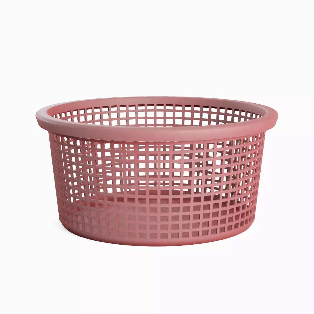 Laundry Plastic Basket Set Low-poly 3D model_11