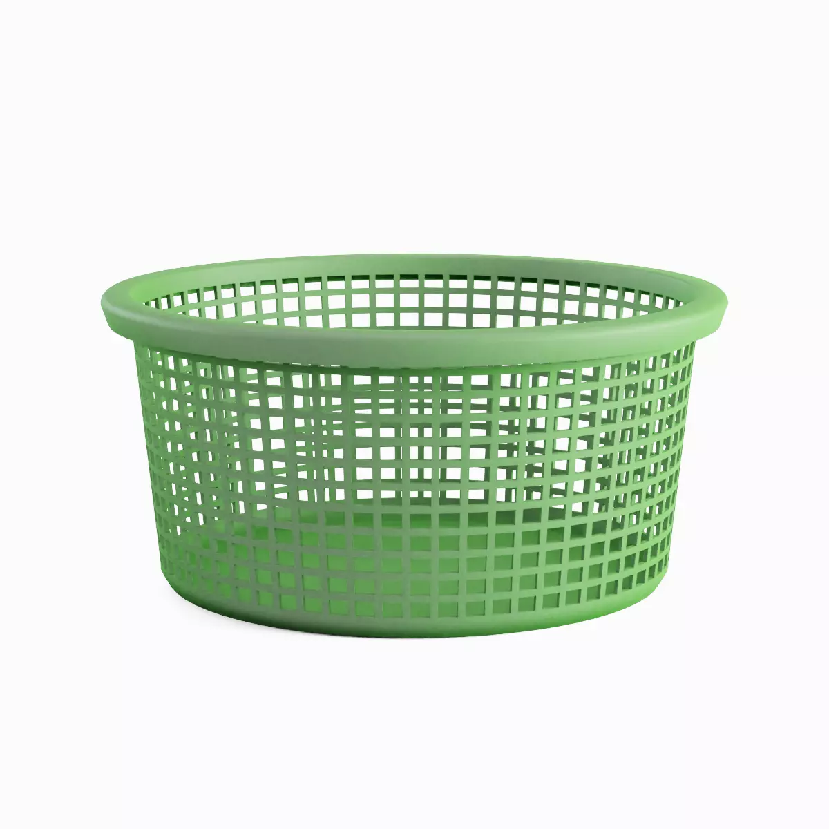 Laundry Plastic Basket Set Low-poly 3D model_22