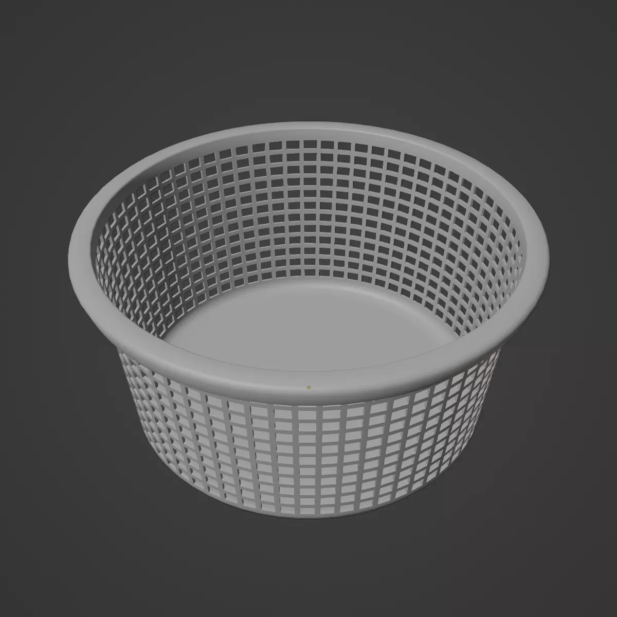 Laundry Plastic Basket Set Low-poly 3D model_27