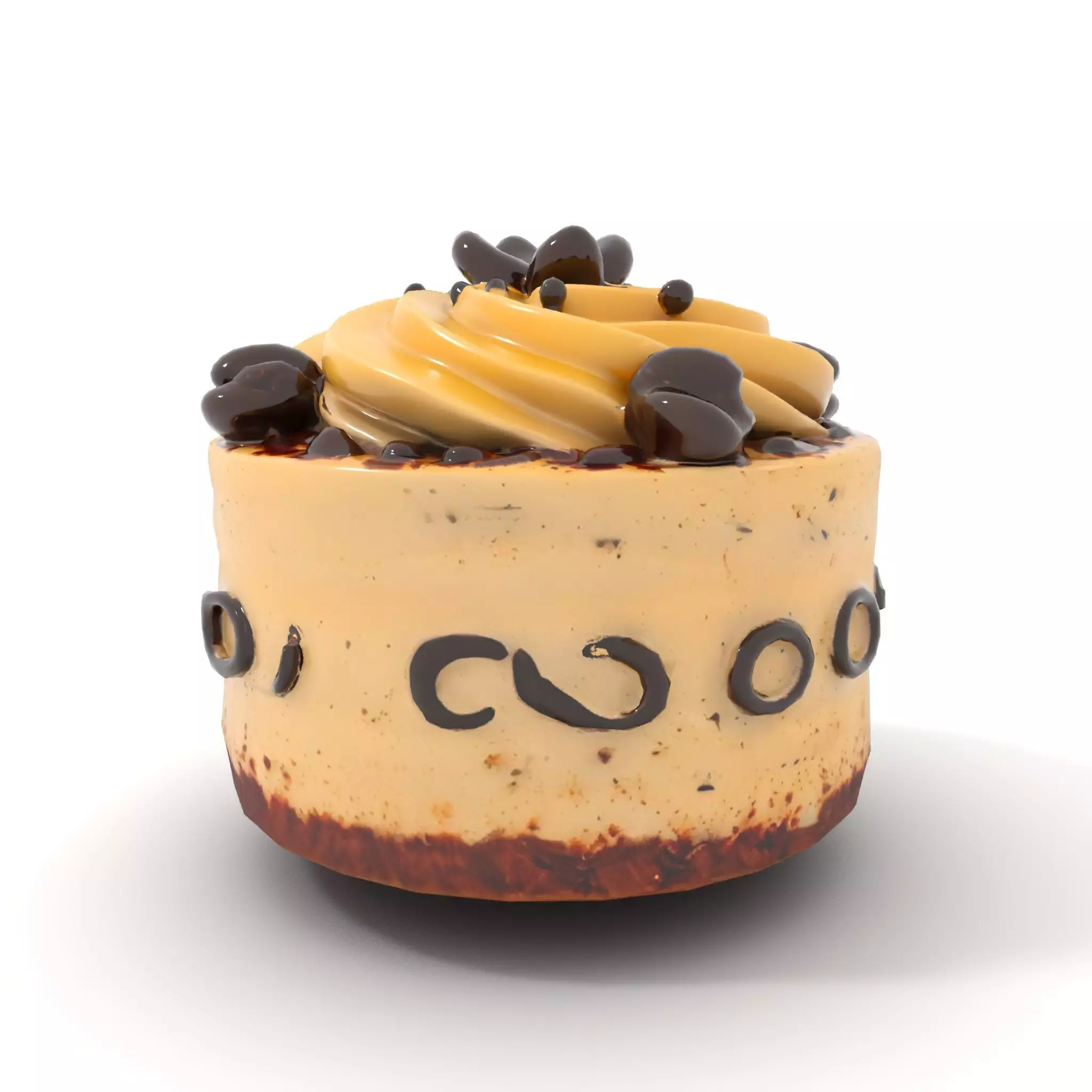 Vanilla Mocha Cake model pack Low-poly 3D model_14