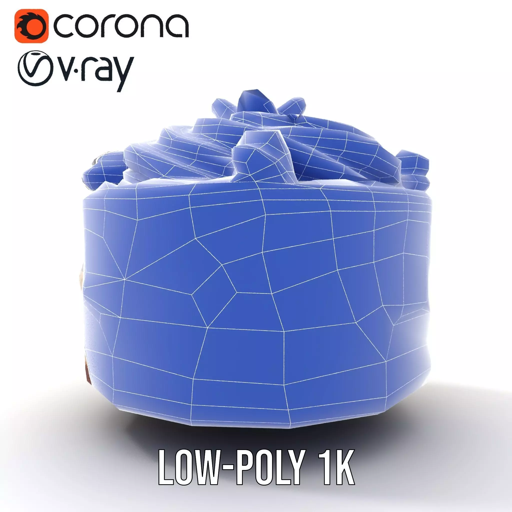 Vanilla Mocha Cake model pack Low-poly 3D model_29