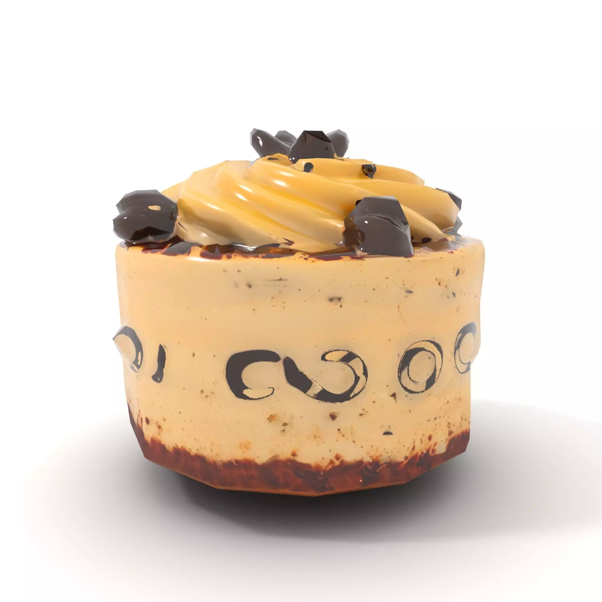 Vanilla Mocha Cake model pack Low-poly 3D model_10