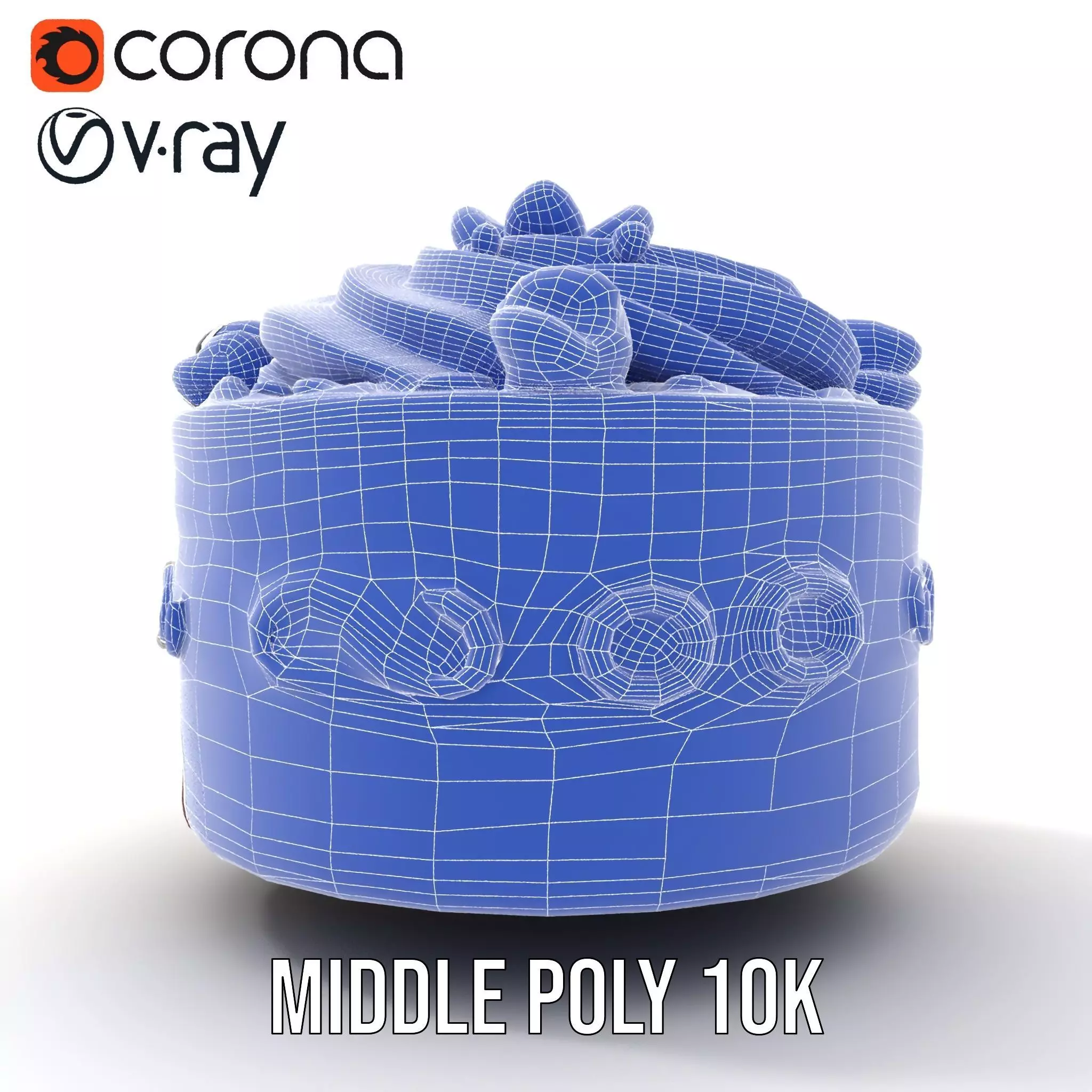 Vanilla Mocha Cake model pack Low-poly 3D model_28