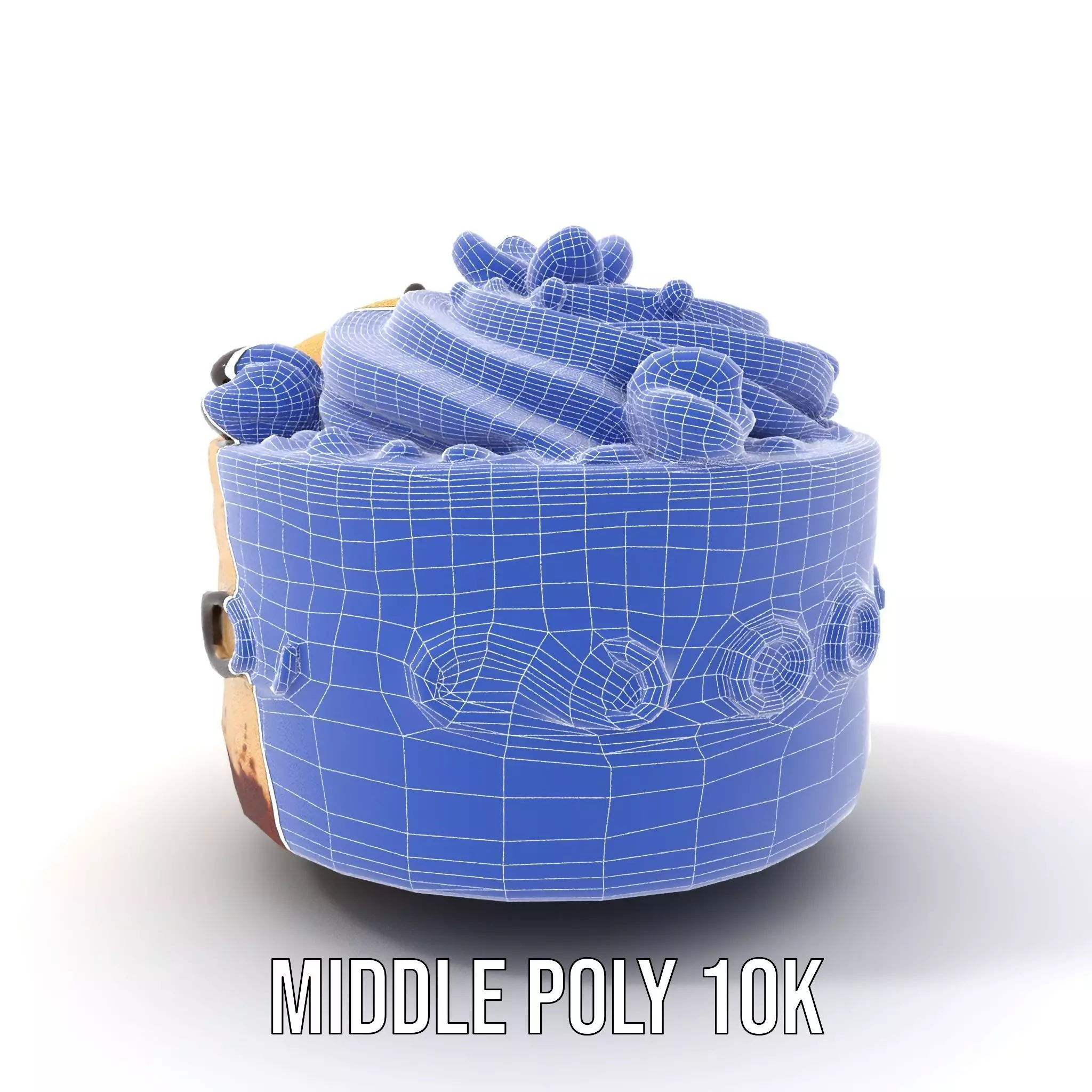 Vanilla Mocha Cake model pack Low-poly 3D model_16