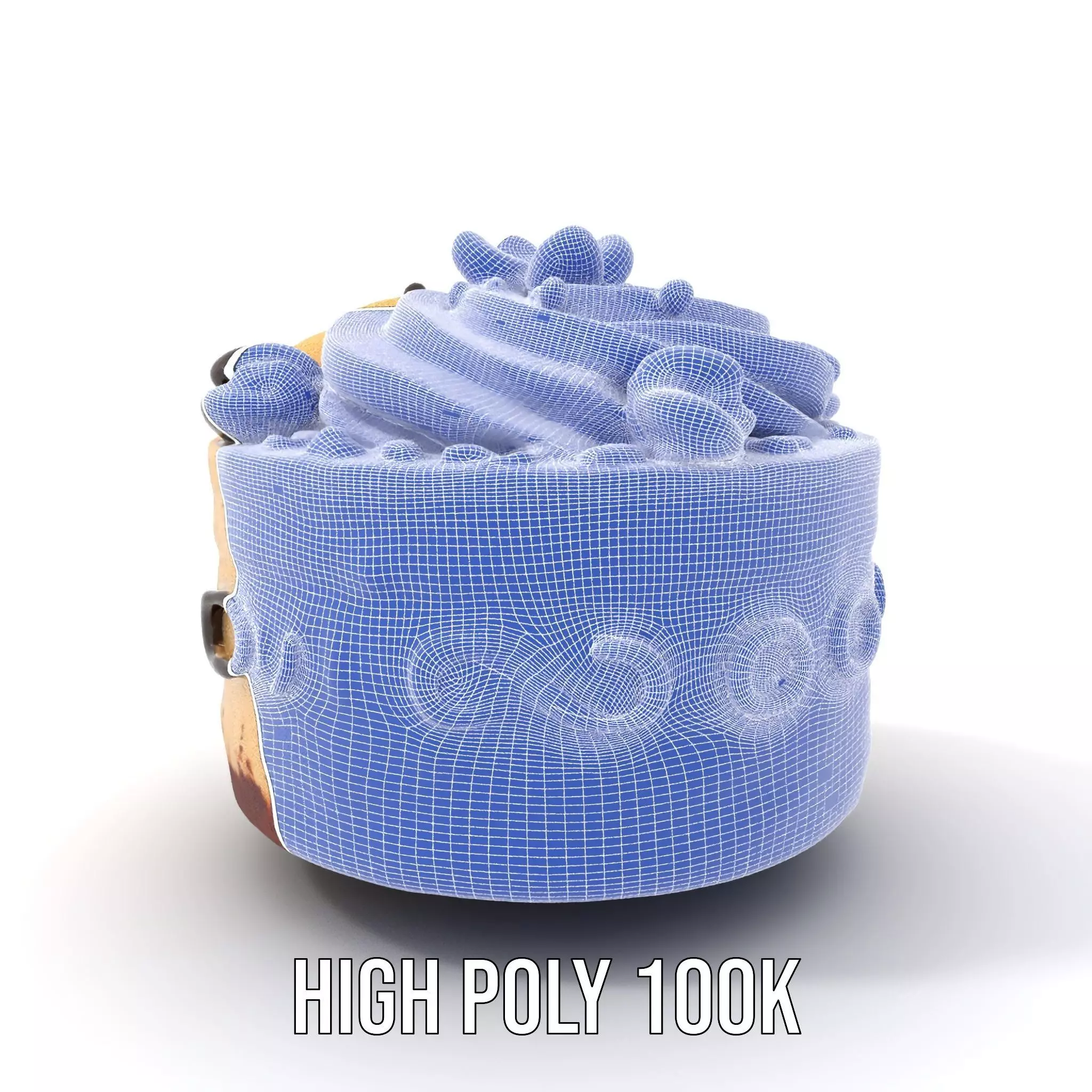 Vanilla Mocha Cake model pack Low-poly 3D model_5