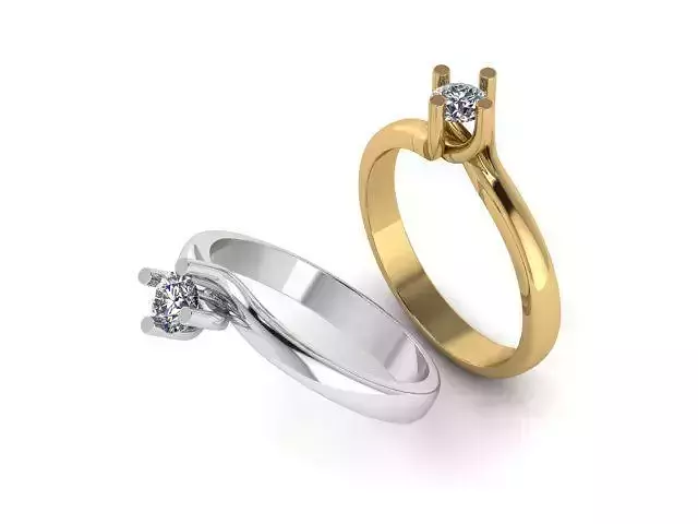 Mono Solitaire Ring 3dm stl renders details 3D print model