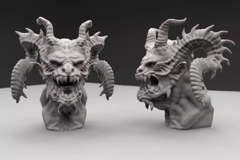 Dragonite Bust sculpt 3D print model