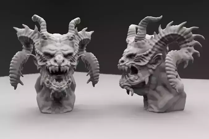 Dragonite Bust sculpt 3D print model