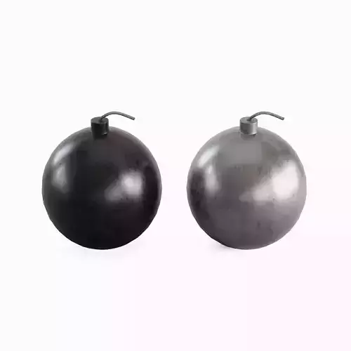 Bomb Set Low-poly 3D model