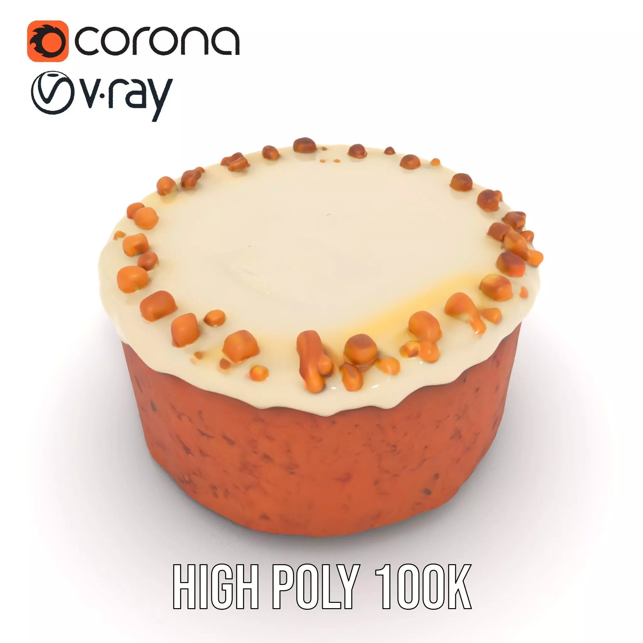 Delicious Carrot Cake model pack Low-poly 3D model_19