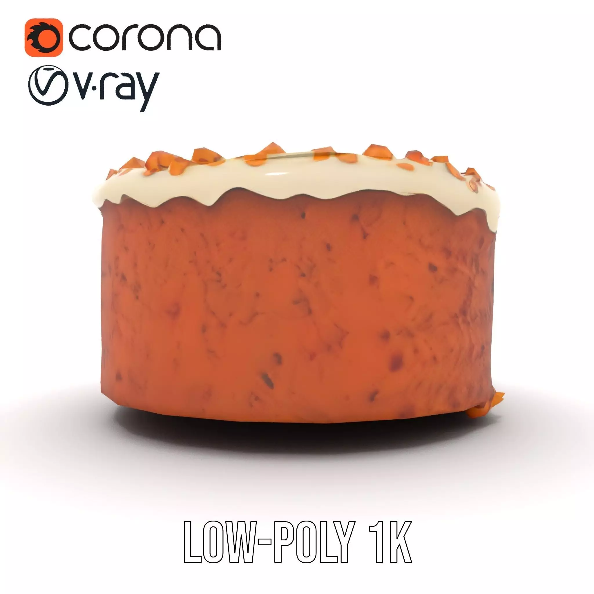 Delicious Carrot Cake model pack Low-poly 3D model_8