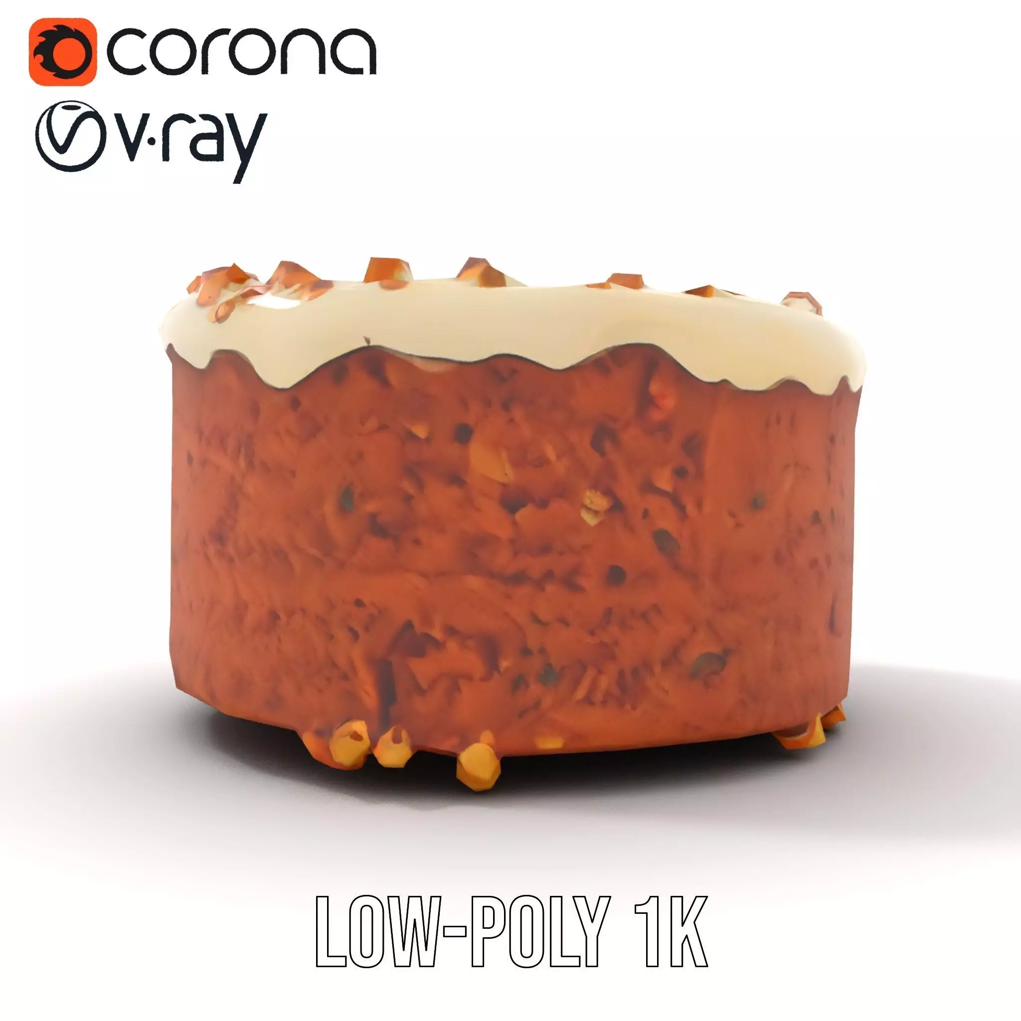 Delicious Carrot Cake model pack Low-poly 3D model_10