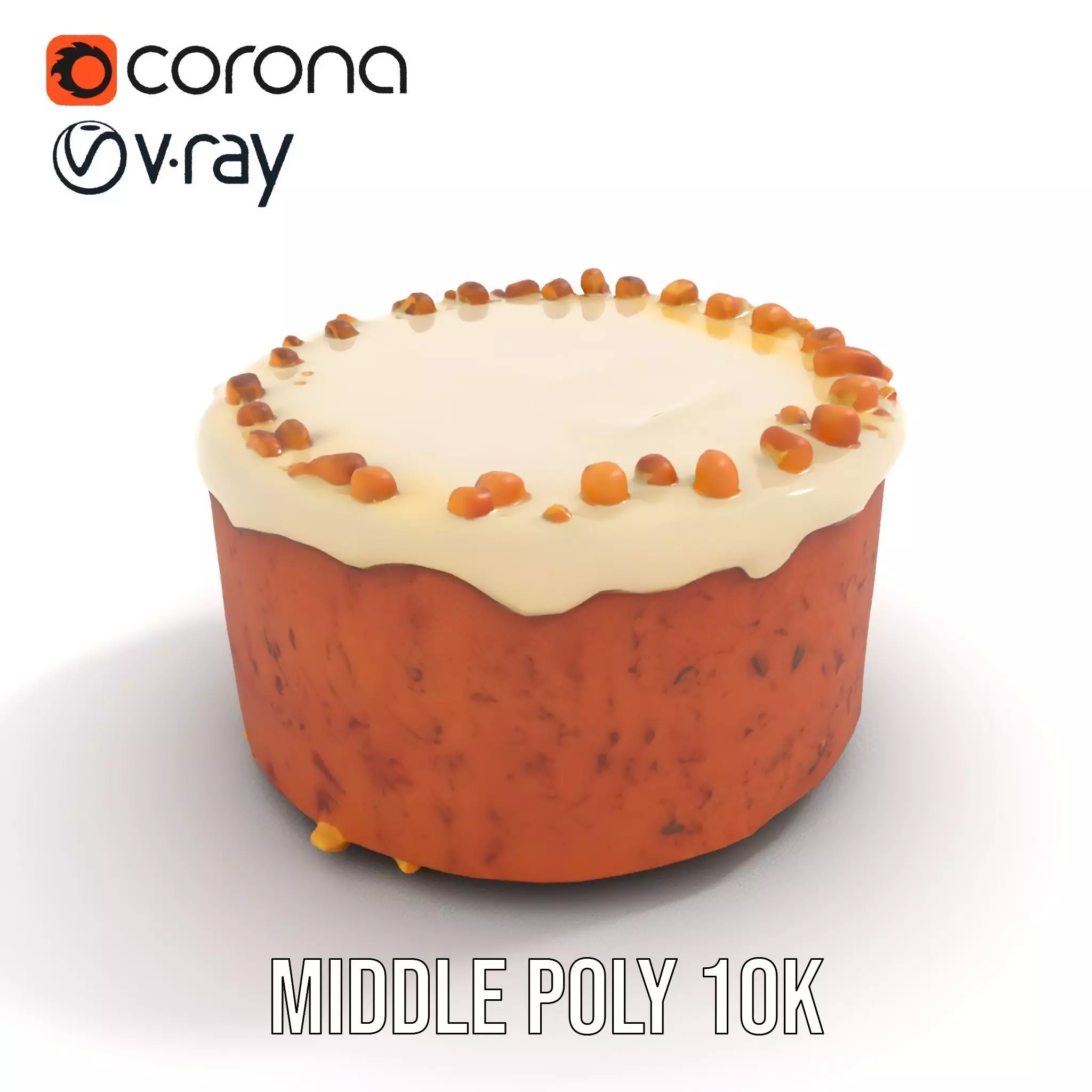 Delicious Carrot Cake model pack Low-poly 3D model_12