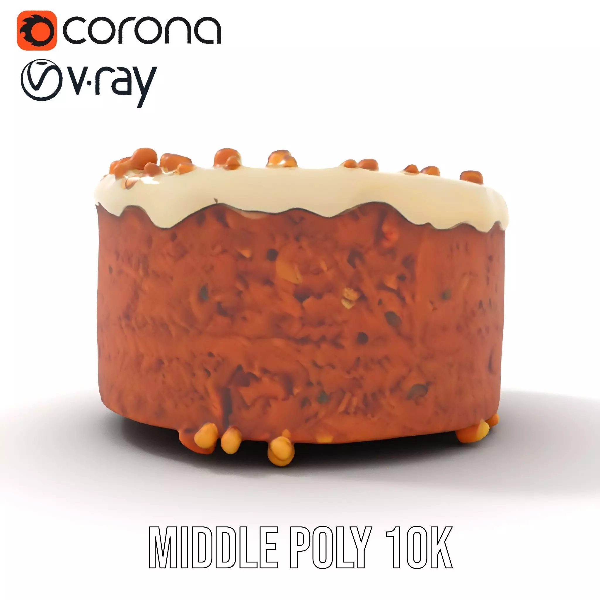 Delicious Carrot Cake model pack Low-poly 3D model_22