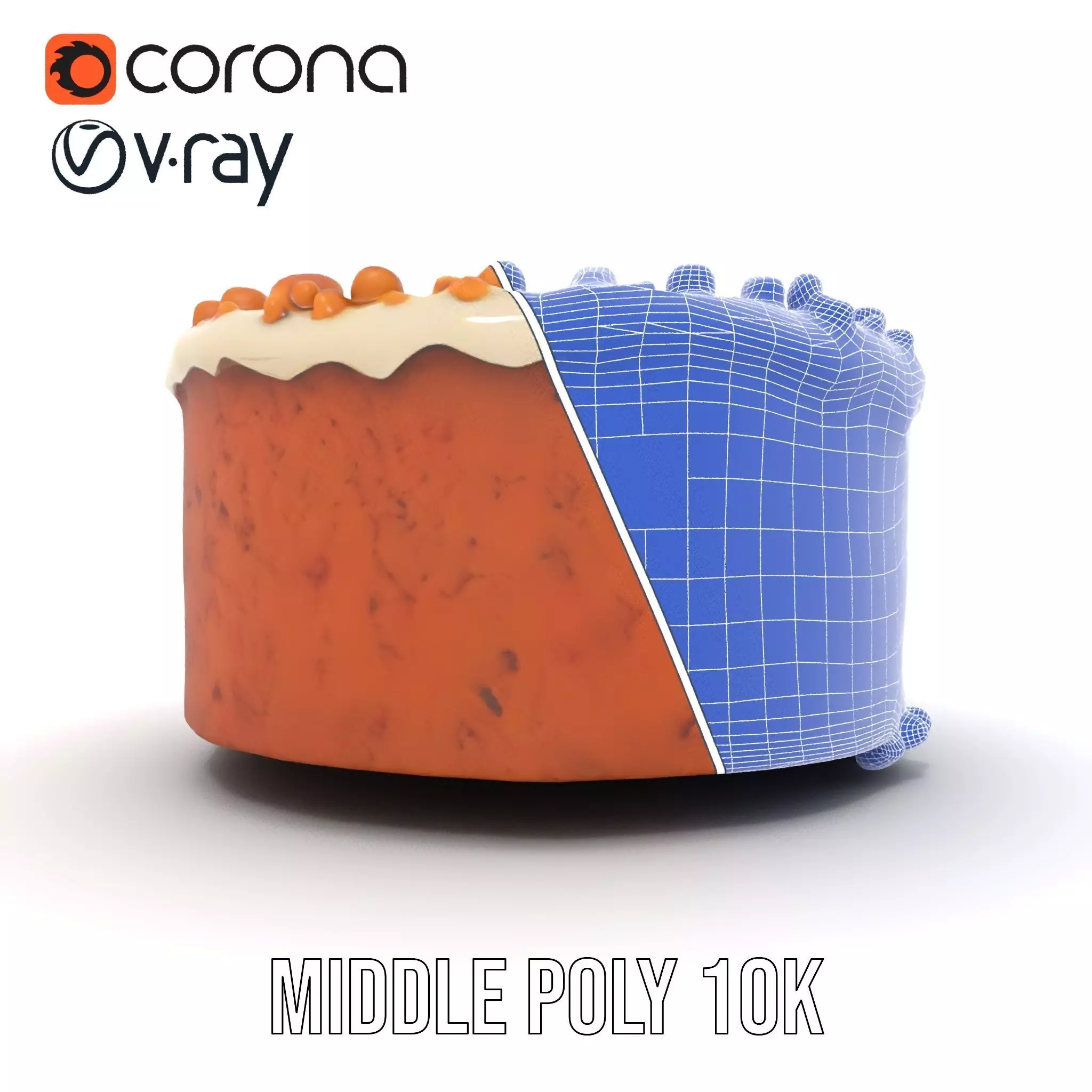 Delicious Carrot Cake model pack Low-poly 3D model_25