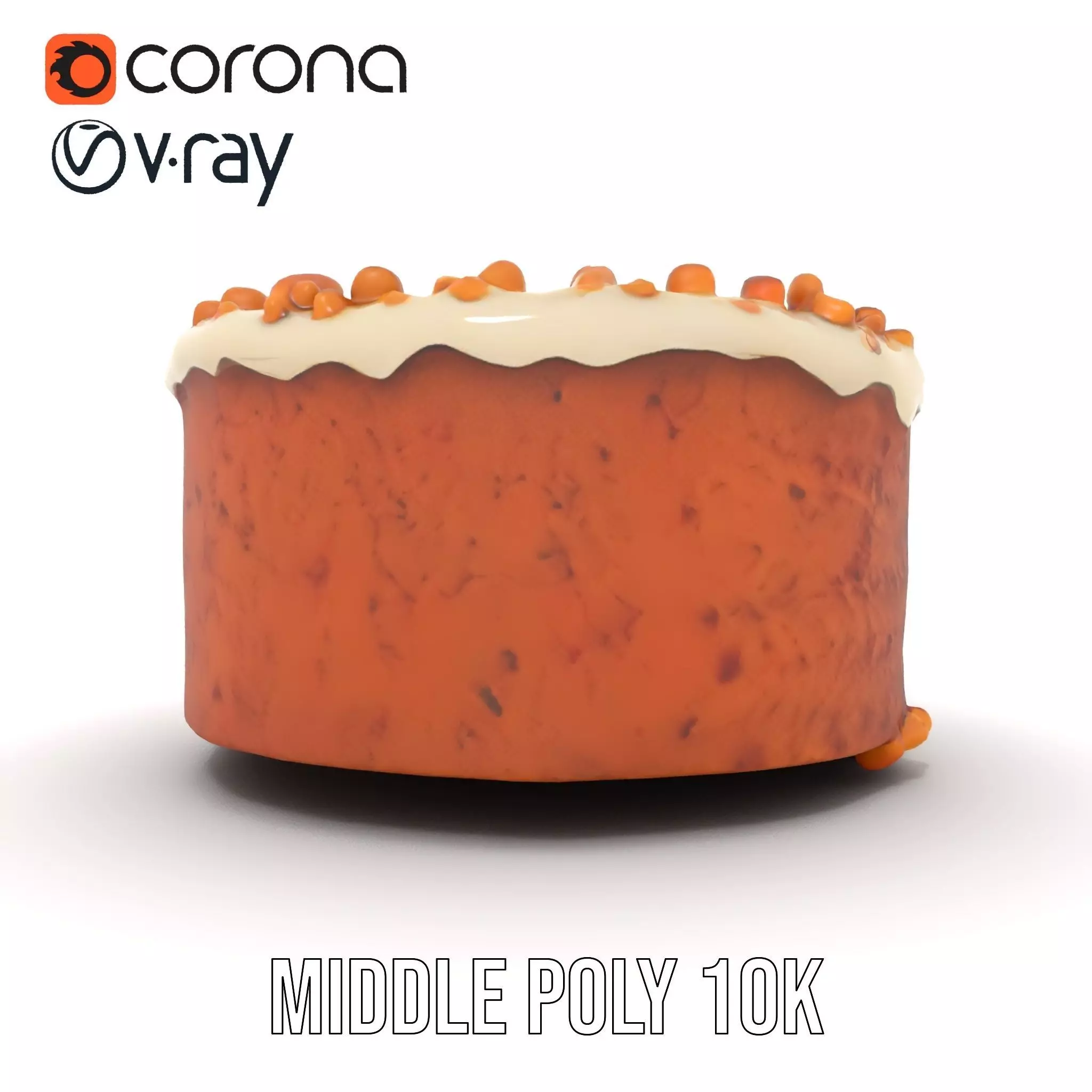 Delicious Carrot Cake model pack Low-poly 3D model_20