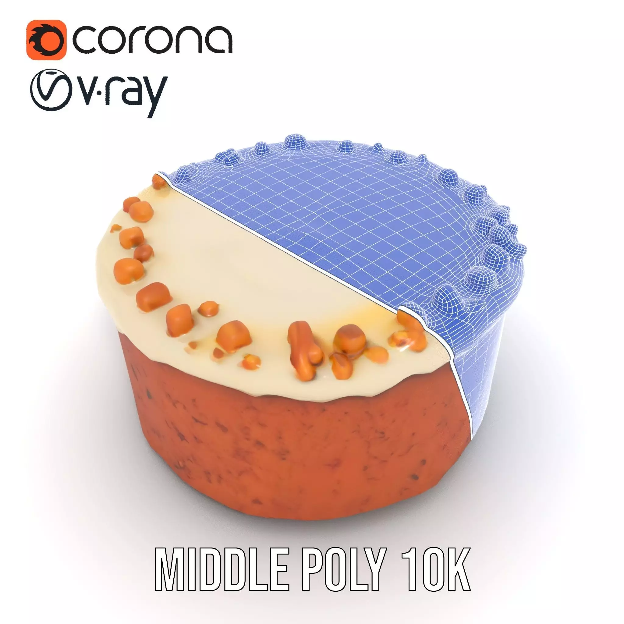 Delicious Carrot Cake model pack Low-poly 3D model_31
