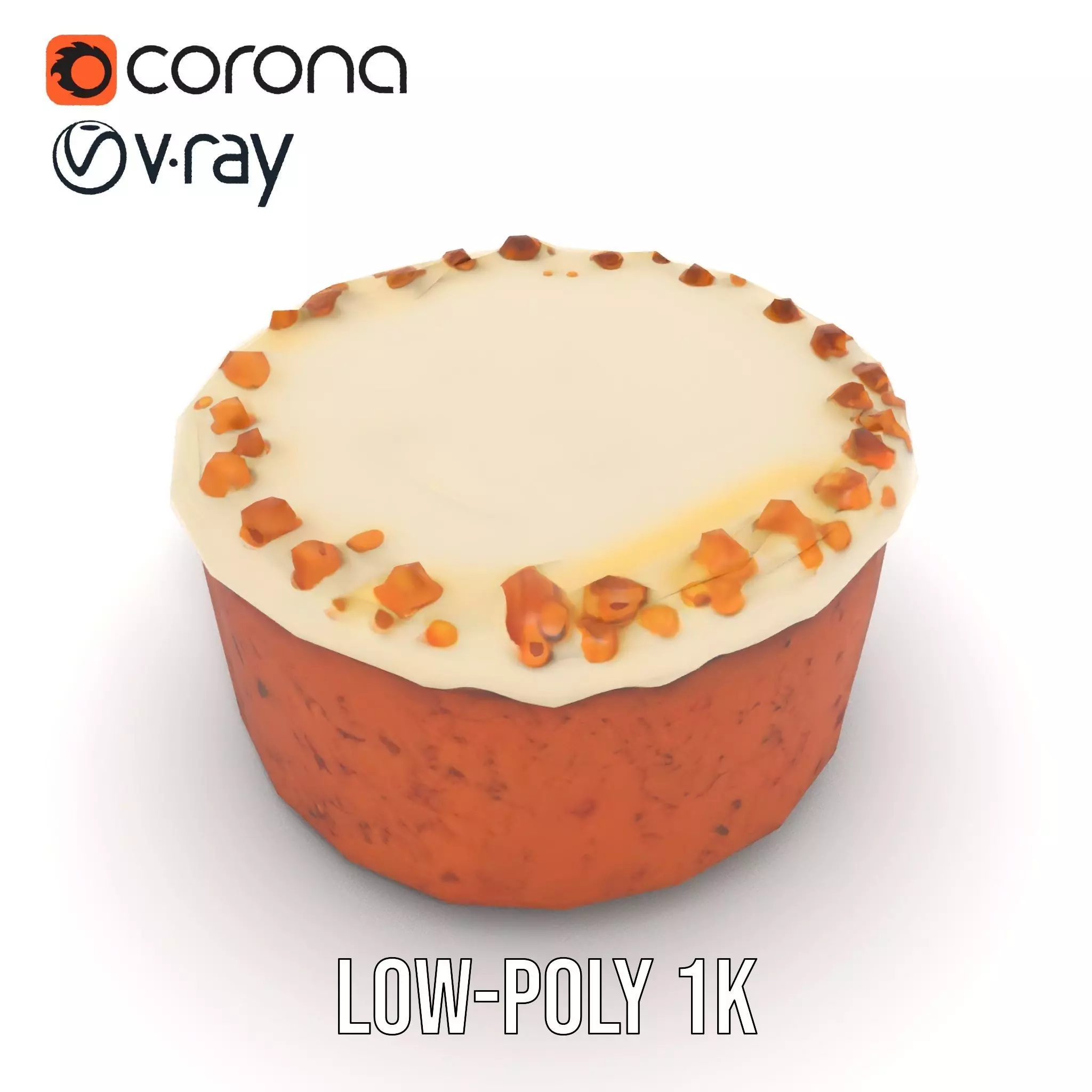 Delicious Carrot Cake model pack Low-poly 3D model_21