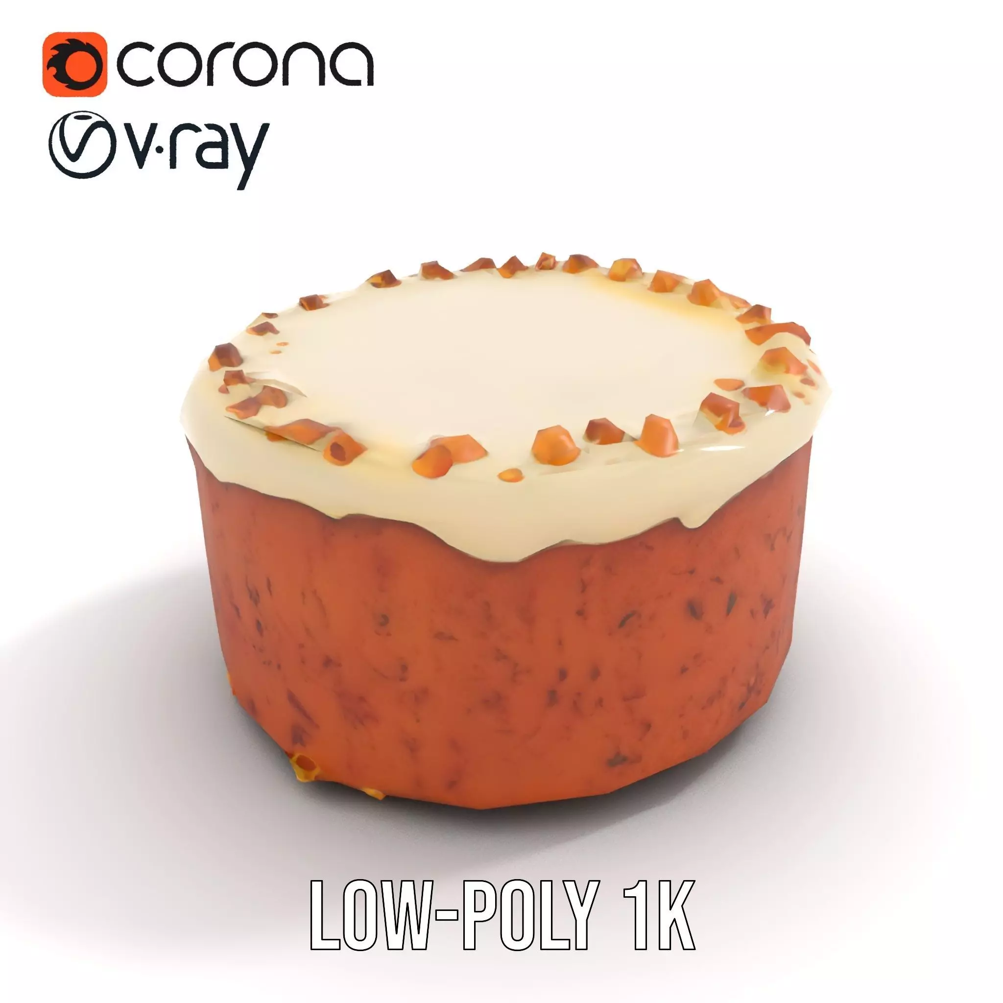 Delicious Carrot Cake model pack Low-poly 3D model_13