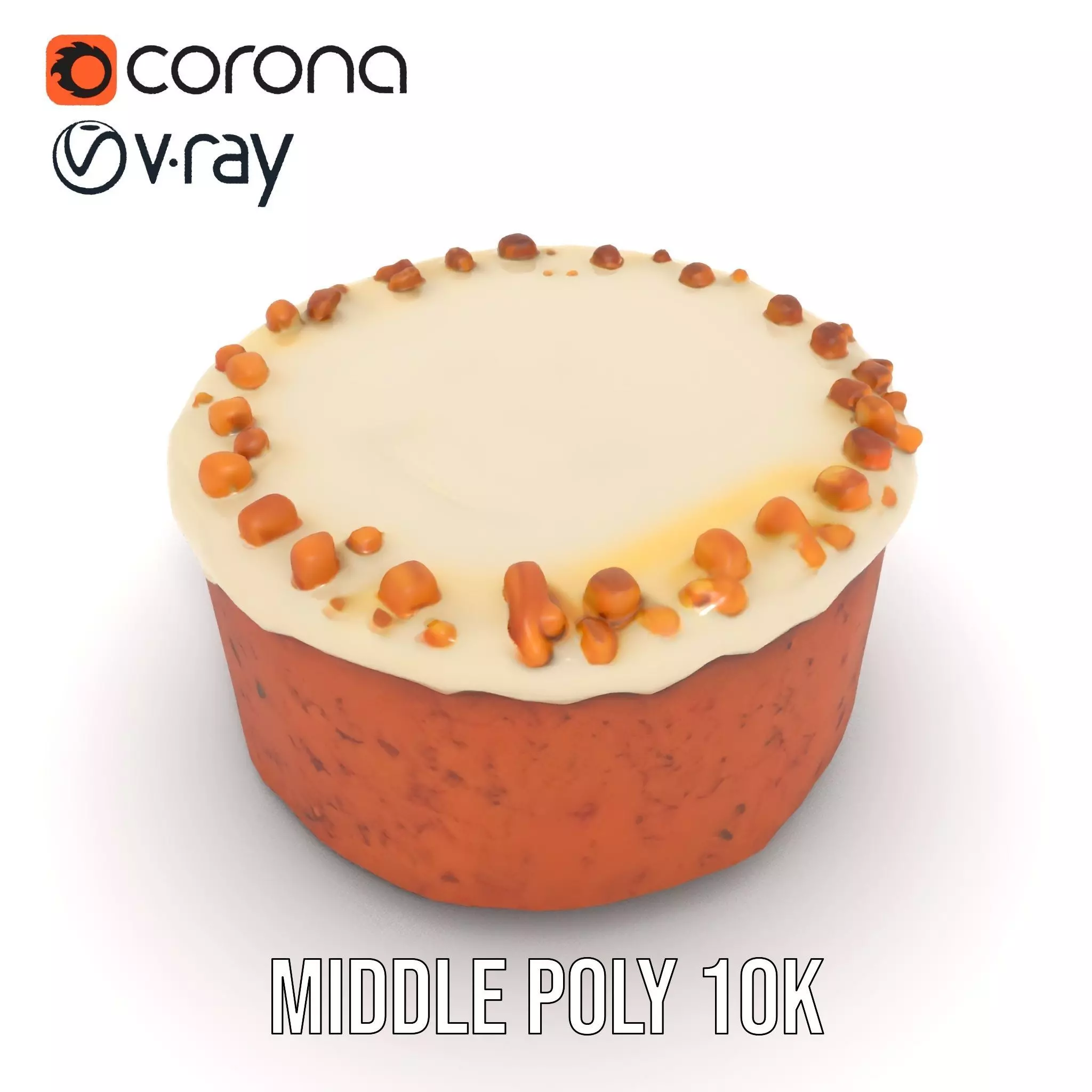 Delicious Carrot Cake model pack Low-poly 3D model_6
