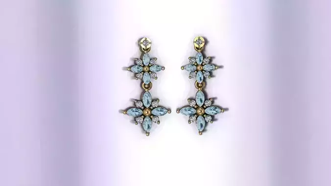 Earring Jewelry model - Starlit Flora for her