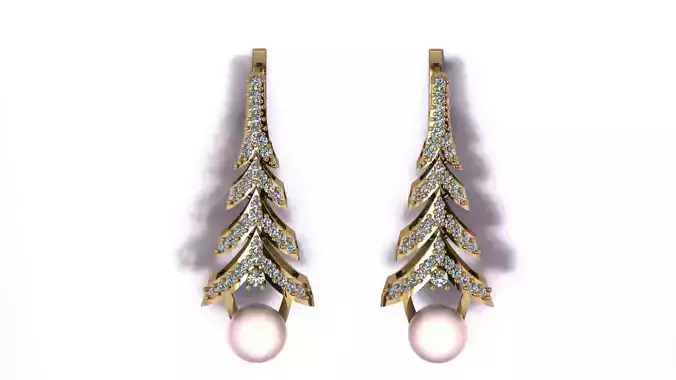 Pearl Earrings Jewelry model - Fallen Star for her