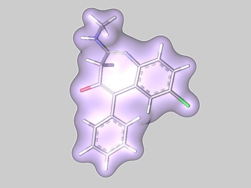 Librium molecule 3D model_2