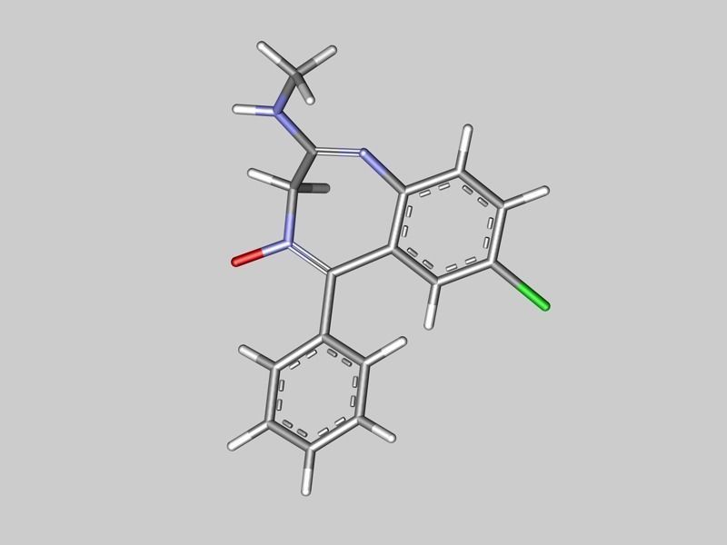 Librium molecule 3D model_1