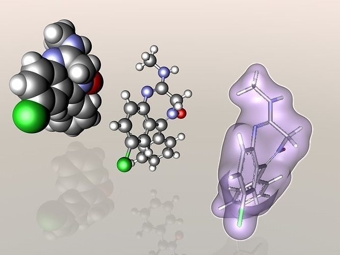 Librium molecule 3D model