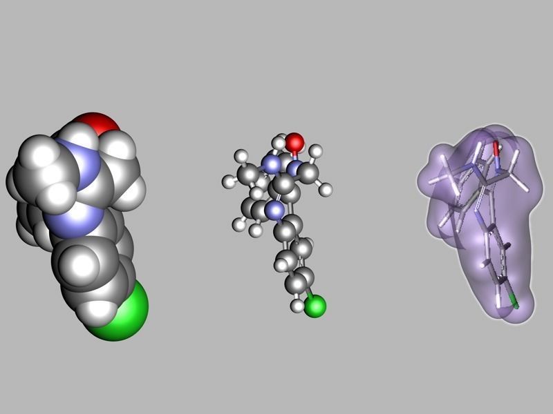 Librium molecule 3D model_6