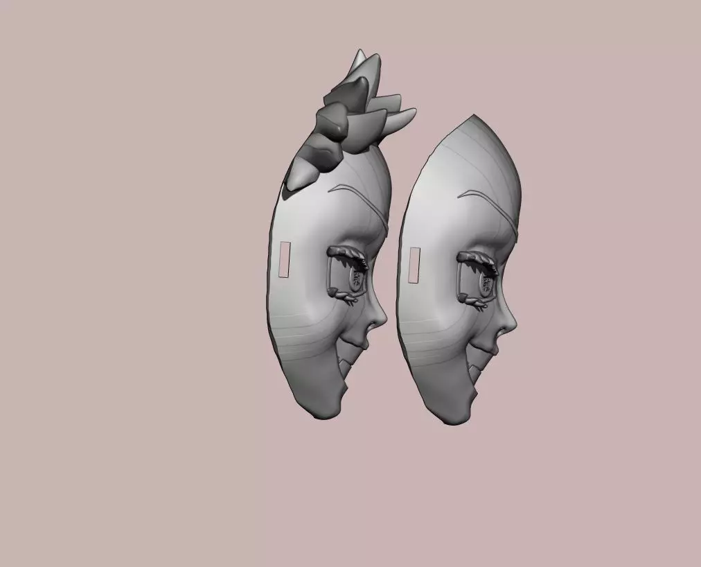 Kimetsu no yaiba akaza mask cosplay demon slayer 3D print model_6